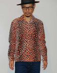 STYLE EYES (スタイルアイズ)　ベルベッティーン・スポーツシャツ　SE28245　"LEOPARD"　ピンク