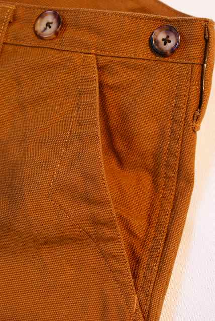 ADJUSTABLE COSTUME (アジャスタブルコスチューム)　コットンダック・ワークバギーパンツ　AP-003　ブラウン