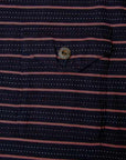 SUGAR CANE (シュガーケーン)　クルーネック・ポケットTシャツ　SC78530　"DOBBY BORDER S/S POCKET T-SHIRT"　ネイビー