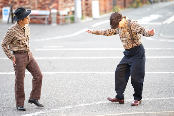 Dapper's (ダッパーズ)　ウール・ワークシャツ　1674　"Plaid Check Woolen Work Shirts"　ベージュチェック