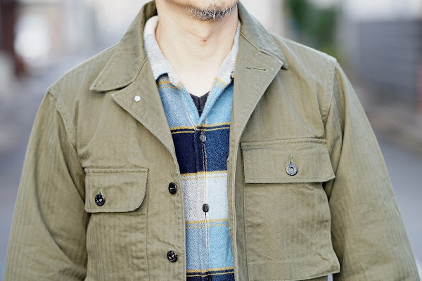 DELUXEWARE (デラックスウエア)　ウールシャツ　MVB-14　"THROUGH WOOL SHIRT"　ブルーチェック