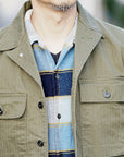 DELUXEWARE (デラックスウエア)　ウールシャツ　MVB-14　"THROUGH WOOL SHIRT"　ブルーチェック