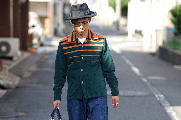 STYLE EYES (スタイルアイズ)　コーデュロイ・スポーツシャツ　SE29383　"STRIPE"　グリーン