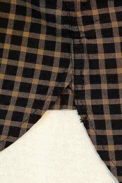 DELUXEWARE (デラックスウエア)　長袖シャツ　LV-24　"THROUGH GINGHAM CHECK"　ブラック×イエロー