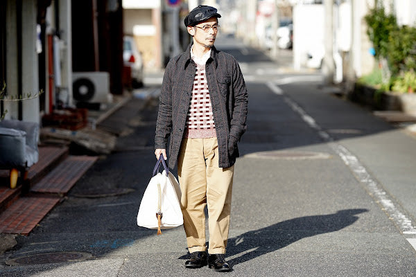 Dapper's (ダッパーズ)　レザーキャスケット　1669　"40’s Style Classic Horsehide Leather Casquette"　R.ブラック (ブラウンベース)