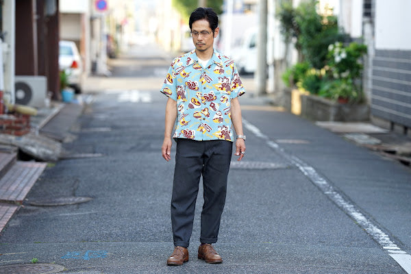 UES (ウエス)　ラマヤーナ・VネックTシャツ　65RV　ホワイト