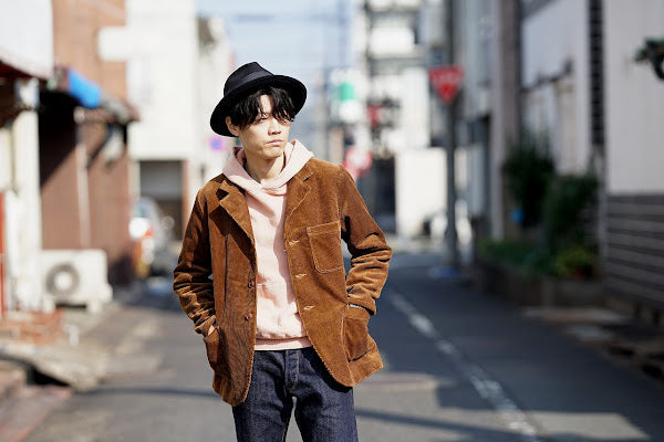 DUBBLE WORKS (ダブルワークス)　吊編みスウェットパーカー　86002　"LOOP WHEEL SWEAT HOODIE"　サーモンピンク