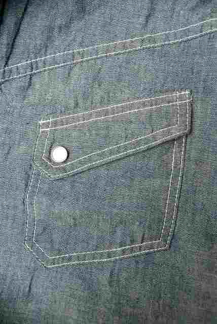TCB (ティーシービー)　シャンブレー・ウエスタンシャツ　"Ranchman Shirt"　インディゴ・ワンウォッシュ
