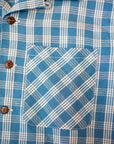 SUN SURF Special Edition (サンサーフ・スペシャルエディション)　半袖パラカシャツ　SS39127　"WATUMULL'S PALAKA CHECK SHIRT"　ブルー