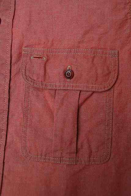 DELUXEWARE (デラックスウエア)　半袖ワークシャツ　RDDX-02S　"RED CHAMBRAY"　レッド