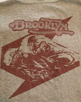 DELUXEWARE (デラックスウエア)　半袖リンガーTシャツ　S69D　"BROOKLYN"　Wミックスグレー