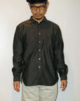 SUGAR CANE (シュガーケーン)　長袖ワークシャツ　SC28282　"4oz. SATEEN PRINT WORK SHIRT"　ブラック