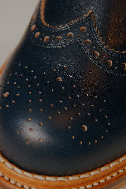 JELADO (ジェラード)"ANTIQUE GARMENTS" × RHYTHM FOOTWEAR (リズムフットウエア)　ウィングチップシューズ　AG21901　"Harlem"　オールドネイビー