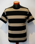 WARE HOUSE (ウエアハウス)　半袖3×2インチボーダーTシャツ　4089　ブラック×グレー
