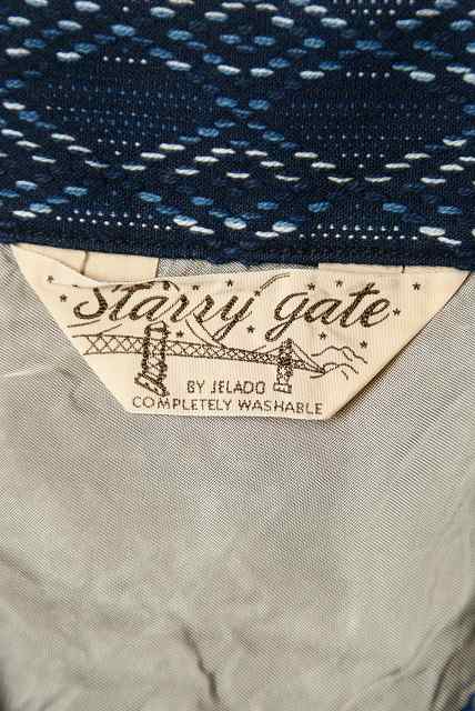 JELADO (ジェラード)　長袖オープンカラーシャツ　SG31144　"Westcoast Shirts"　インディゴ刺し子