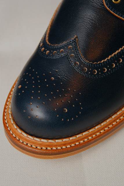 JELADO (ジェラード)"ANTIQUE GARMENTS" × RHYTHM FOOTWEAR (リズムフットウエア)　ウィングチップシューズ　AG21901　"Harlem"　オールドネイビー