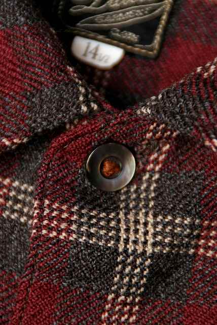 DALEE'S (ダリーズ)　長袖オープンカラーシャツ　"WALES CHECK (ウェールズチェック)"　...30s Wales Check Shirt　ワイン