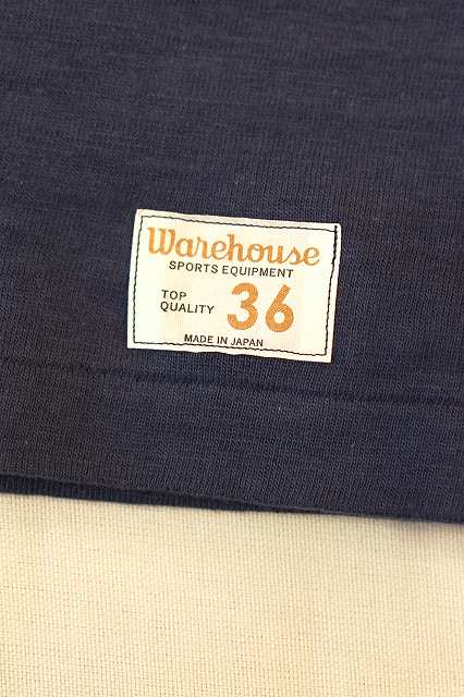 WARE HOUSE (ウエアハウス)　7分袖フットボールTシャツ　4063　"TIOGA HIGH"　ネイビー