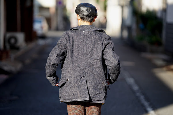 Dapper's (ダッパーズ)　レザーキャスケット　1669　"40’s Style Classic Horsehide Leather Casquette"　R.ブラック (ブラウンベース)