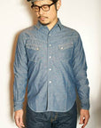 TCB (ティーシービー)　シャンブレー・ウエスタンシャツ　"Ranchman Shirt"　インディゴ・ワンウォッシュ