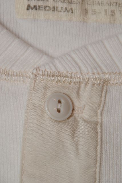 SUGAR CANE (シュガーケーン)　長袖ヘンリーネックTシャツ　SC68351　"HEAVY COTTON HENLEY T-SHIRT"　ホワイト