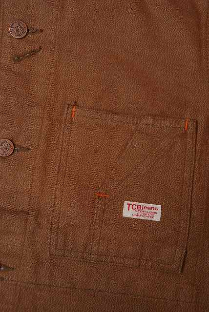 TCB (ティーシービー)　カバーオール　"Tabby's Jacket"　ブラウンデニム