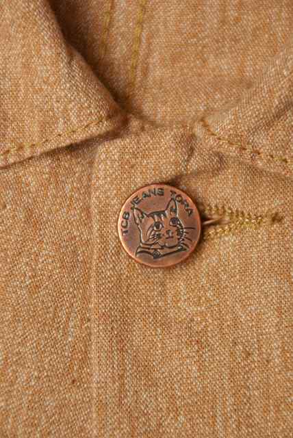 TCB (ティーシービー)　ショップコート　"Tabby's Coat"　ベージュシャンブレー