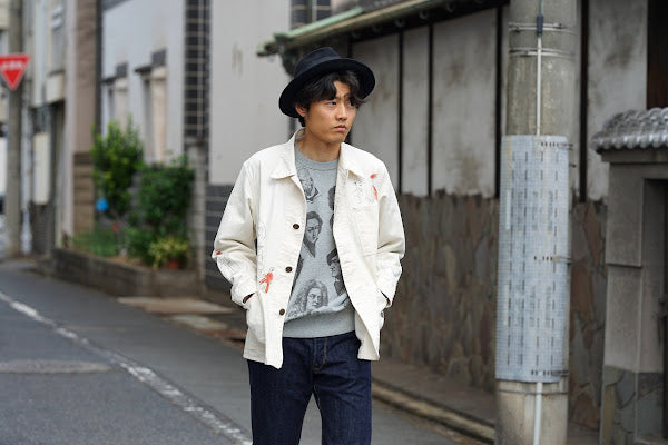 SUGAR CANE (シュガーケーン)　9oz.ツイル・ワークコート　SC15506　"1920's CARTOON WORK COAT"　ナチュラル・ワンウォッシュ