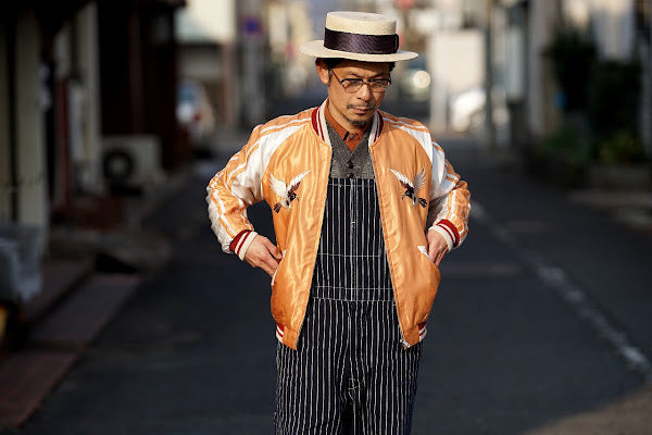 HEAD LIGHT (ヘッドライト)　ストライプデニム・オーバーオール　HD42498　"SPECIAL WOVEN STRIPE DENIM LOW BACK OVERALLS"　ワンウォッシュ