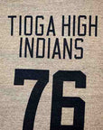 WARE HOUSE (ウエアハウス)　7分袖フットボールTシャツ　4063　"TIOGA HIGH"　杢グレー