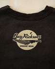 BUZZ RICKSON'S (バズリクソンズ) × PEANUTS (ピーナッツ)　セットイン・クルーネックスウェット　BR69274　"U.S.NAVY"　ブラック