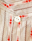 ADJUSTABLE COSTUME (アジャスタブルコスチューム)　半袖オープンカラーシャツ　AS-121　"COTTON DOBBY STRIPE S/S OPEN SHIRT"　ベージュ
