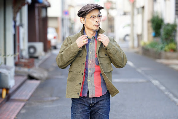 JELADO (ジェラード)　ヘヴィーネルシャツ (ショート丈)　JP82125　"Unionworkers Shirts (ユニオンワーカーズシャツ)"　ウォーターメロン