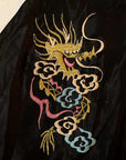 TAILOR TOYO (テーラー東洋)　リバーシブル・アセテートスカジャン　TT15273　ブラック/ベージュ"DRAGON HEAD"×レッド/シルバー"JAPAN MAP"