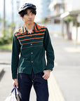 Dapper's (ダッパーズ)　レザーキャスケット　1669　"40’s Style Classic Horsehide Leather Casquette"　R.ブラック (ブラウンベース)