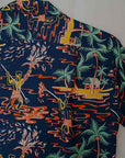 SUN SURF (サンサーフ)　半袖ハワイアンシャツ　SS38316　"TORCH FISHERMAN"　ブラック