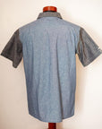 WARE HOUSE (ウエアハウス)　半袖オープンカラーシャツ　3091　"S/S OPEN COLLAR SHIRTS"　コンビシャンブレー