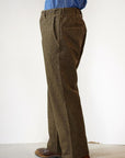 Dapper's (ダッパーズ)　ワイドワークトラウザース　1676　"Classical Army Style Wide Trousers"　オリーブブラウンサージ