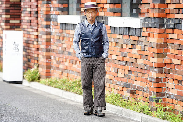 DALEE'S (ダリーズ)　レザーベスト　"Mest.C (メスト.C)"　...Horse Hide Leather Vest　ネイビー