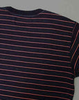 SUGAR CANE (シュガーケーン)　クルーネック・ポケットTシャツ　SC78530　"DOBBY BORDER S/S POCKET T-SHIRT"　ネイビー