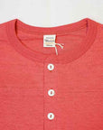 WARE HOUSE (ウエアハウス)　ヘンリーネック・Tシャツ　4601　フェードレッド