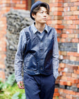 DALEE'S (ダリーズ)　レザーベスト　"Mest.C (メスト.C)"　...Horse Hide Leather Vest　ネイビー