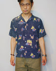 DUKE KAHANAMOKU (デューク・カハナモク)　半袖ハワイアンシャツ　DK38677　"DUKE'S POLKA-DOTS"　ネイビー