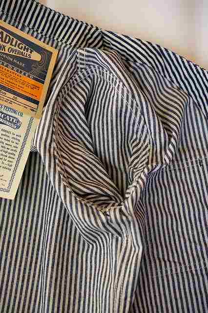 HEAD LIGHT (ヘッドライト)　エンジニアジャケット　HD15237　"11oz. EXPRESS STRIPE VEST(FULL SLEEVES)"　エクスプレスストライプ・ワンウォッシュ