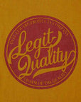 DELUXEWARE (デラックスウエア)　半袖Tシャツ　BRG-00A1　"LEGIT QUALITY"　US.イエロー