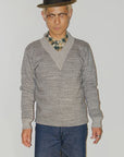 DALEE'S (ダリーズ)　Vネック・スウェット　"Antique.SW (アンティークスウェット)"　...10s Antique Sweat Shirt　ラフ杢グレー