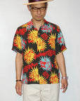 KEONI OF HAWAII (ケオニオブハワイ) by SUN SURF (サンサーフ)　半袖ハワイアンシャツ　SS38466　"GAUGUIN WOODCUT III"　ブラック