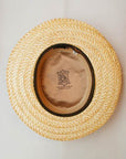 ADJUSTABLE COSTUME (アジャスタブルコスチューム)　ボーターハット(カンカン帽)　AHT-013　"Straw Boater Hat"　ネイビー×レッド