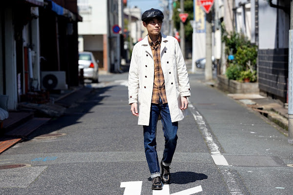 Dapper's (ダッパーズ)　レザーキャスケット　1669　"40’s Style Classic Horsehide Leather Casquette"　R.ブラック (ブラウンベース)