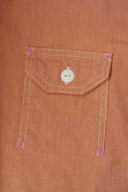 TCB (ティーシービー)　ワークシャツ　"Catlight Shirts"　コバート・レッドシャンブレー